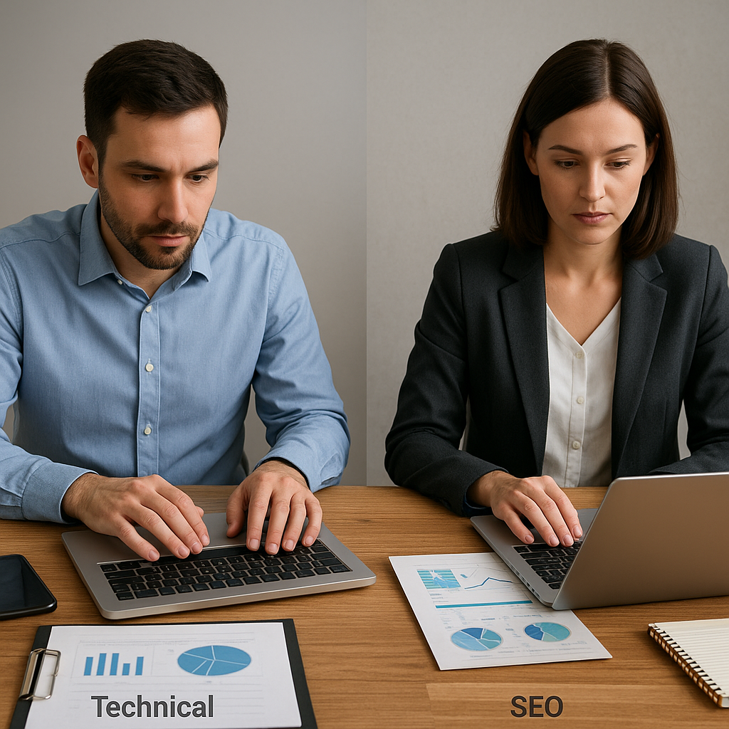 Różnica między audytem technicznym a audytem SEO